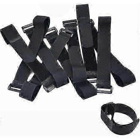 10pcs Pack Cable Tie, Adjustable Scratch Straps with Plastic Buckle (300mm x 20mm)