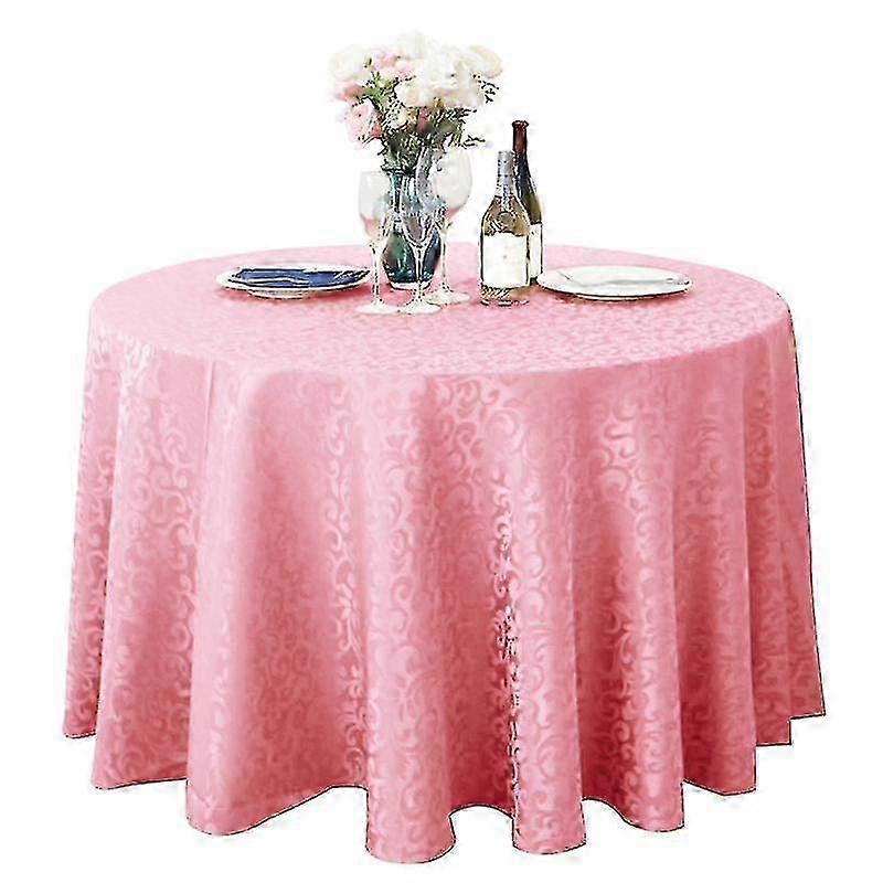No fading round tablecloth for kitchen, tear resistant washable polyester