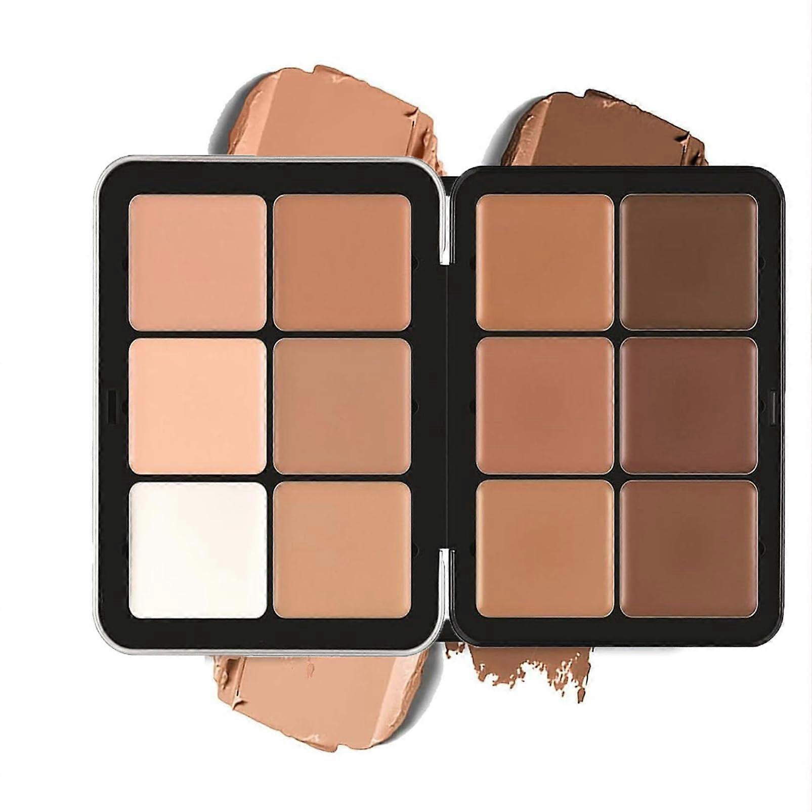 12-Color Concealer & Blush Cream Palette - 2-In-1 Cream Blush Palette, Long-Wearing Full-Coverage Makeup (12-E)
