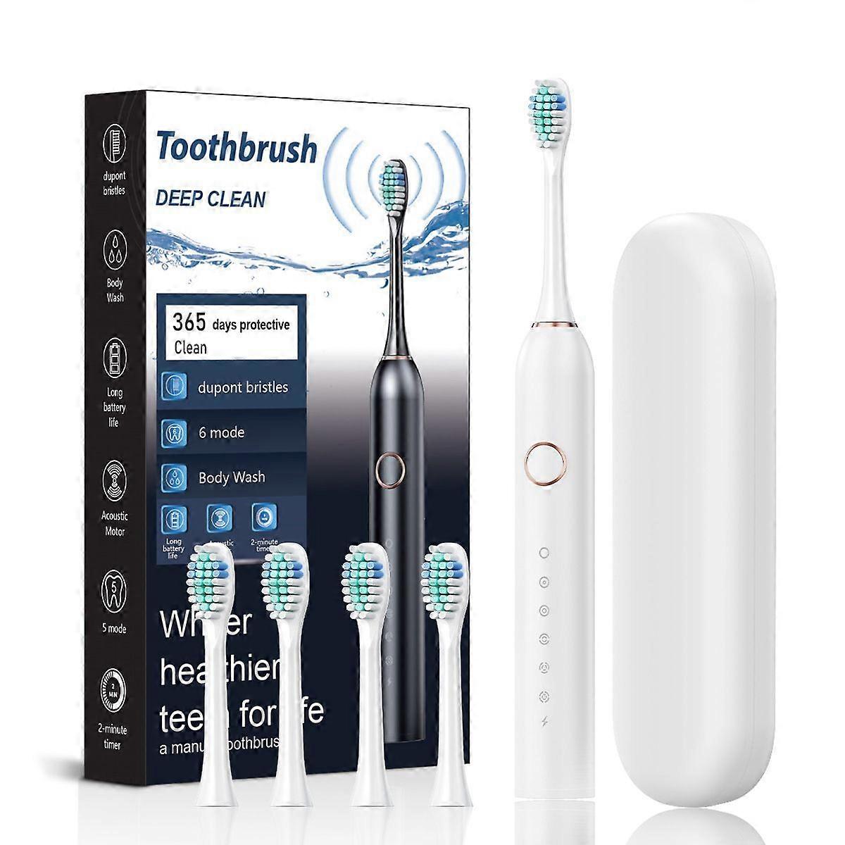 ​Sarmocare S100 Sonic Toothbrush with 8 Replacement Brush Heads and Whitening Function for Oral Care​
