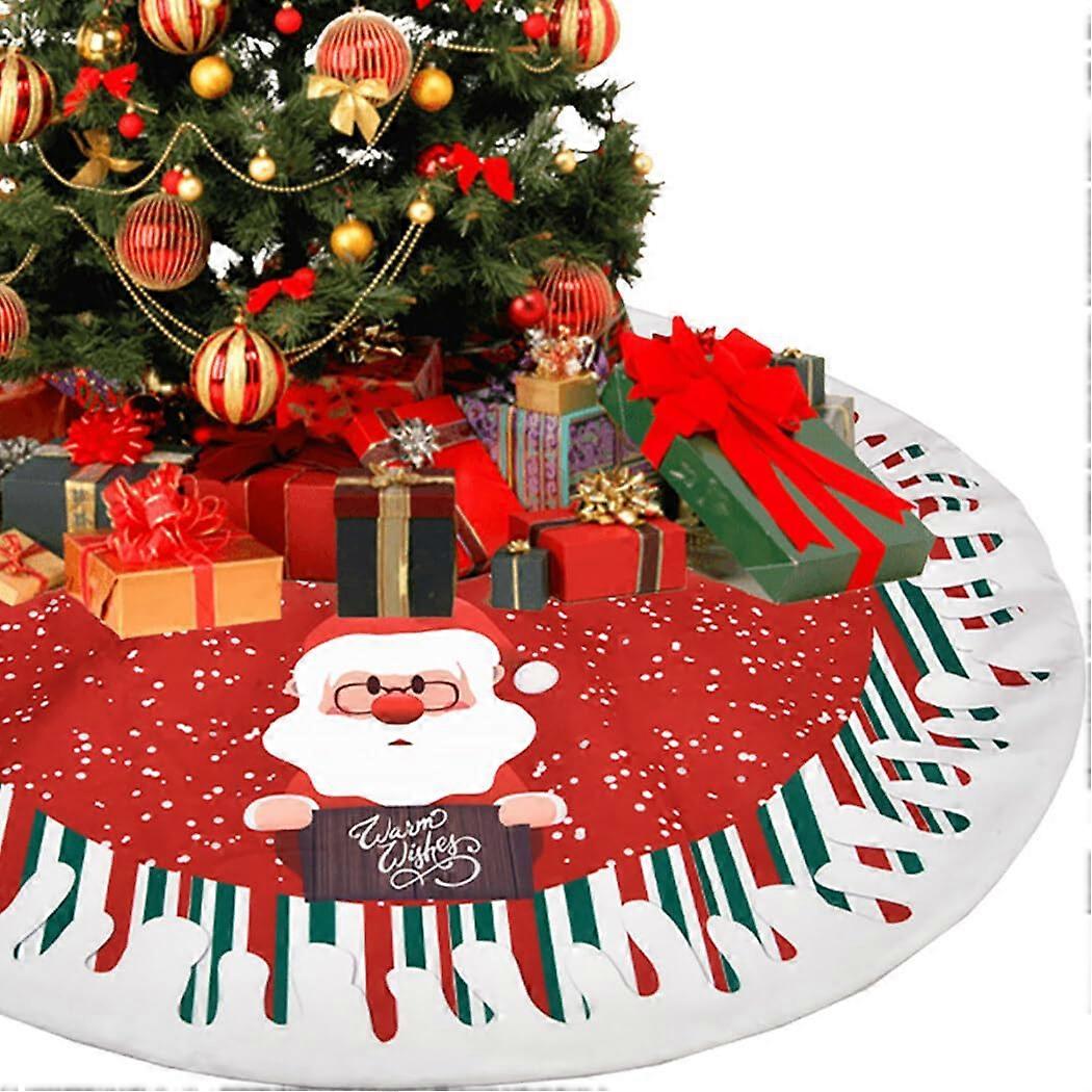 Festive cartoon tree skirt for Christmas, soft, decorative, round, 78 cm, fashionable Christmas decoration for Christmas tree