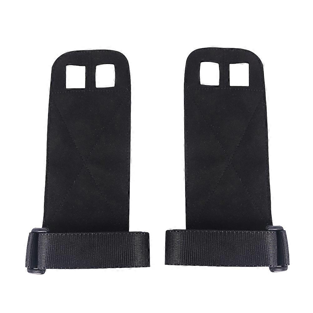 Fitness Gloves Anti Slip Wear Resistant Hand Protection Wrist Support for Weightlifting Gymnastics Pull Up Training Black 1 Pair
