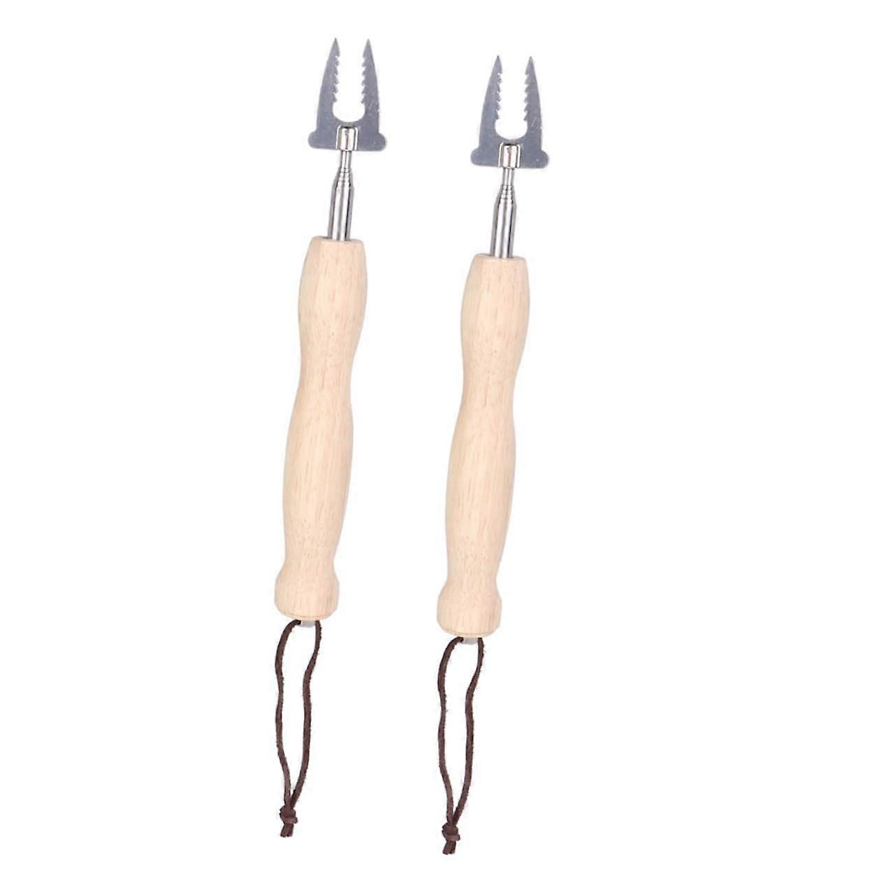 grill fork handle small meat outdoor grill tool wooden handle forks skewer