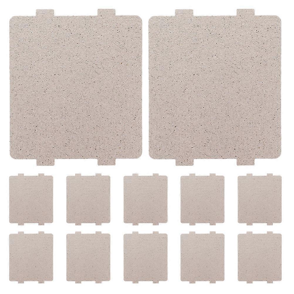 Microwave Oven Mica Sheet Replacement Insulation Protect Microwave Oven Beige 12Pcs
