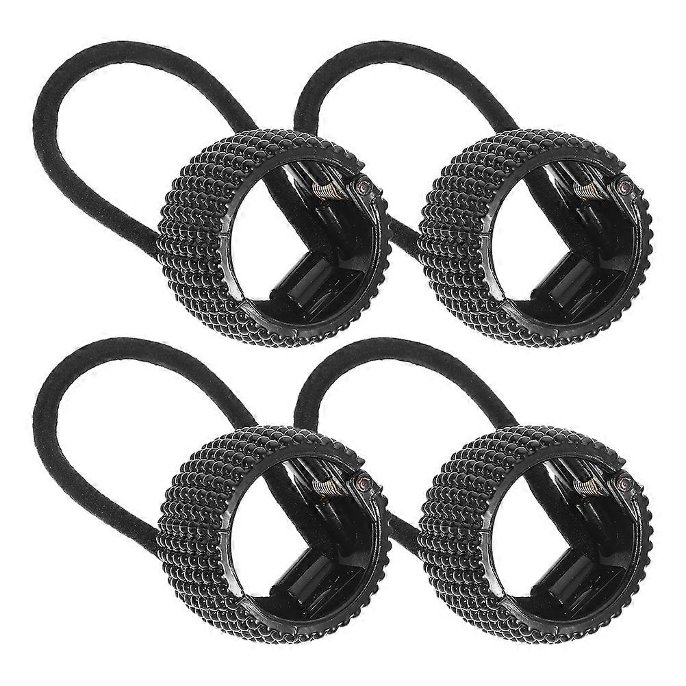 4pcs Ponytail Holders Elastic Hair Ties for Thick & Thin Hair Comfortable, Durable Styling for All Occasions