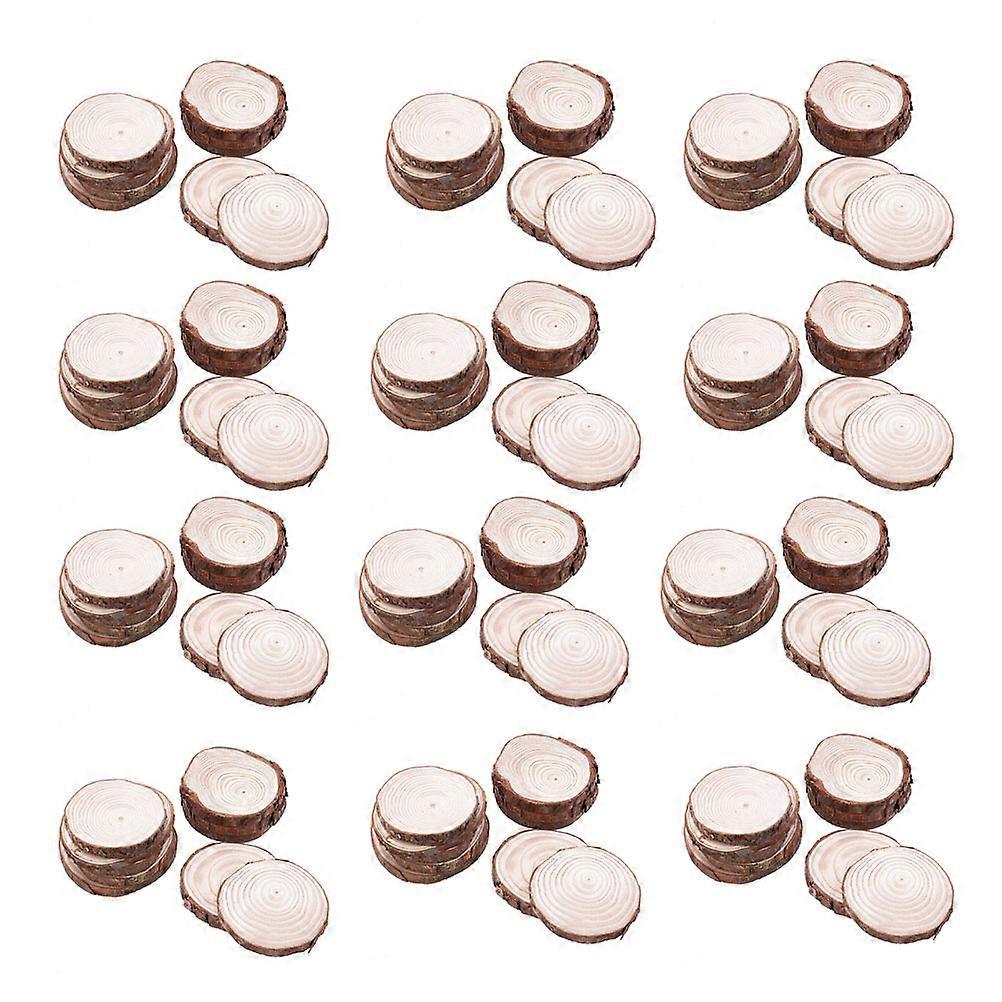 Wood Discs For Centerpieces Diy Projects Unfinished Natural Log Slices 100Pack 3x3x0.5cm Pine Wood