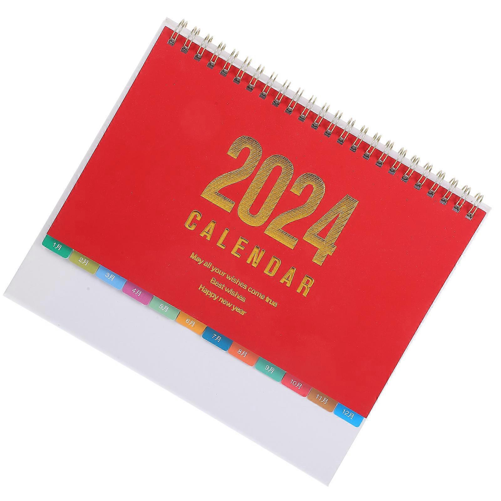 Mini Desk Calendar Freestanding Scheduling Simple Chic .5X7X18CM 1Set