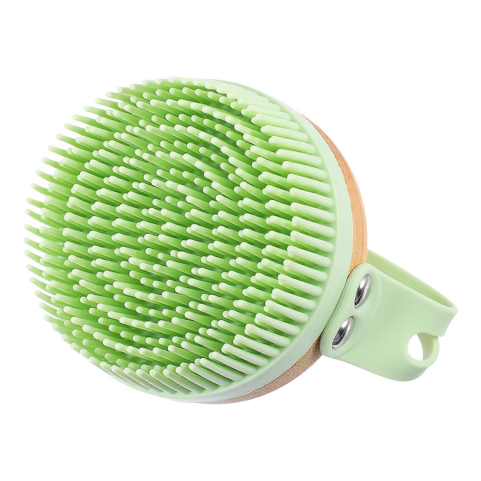 Durable Silicone Baby Bath Brush for Gentle Hair Washing and Scalp Massaging Green 1pc