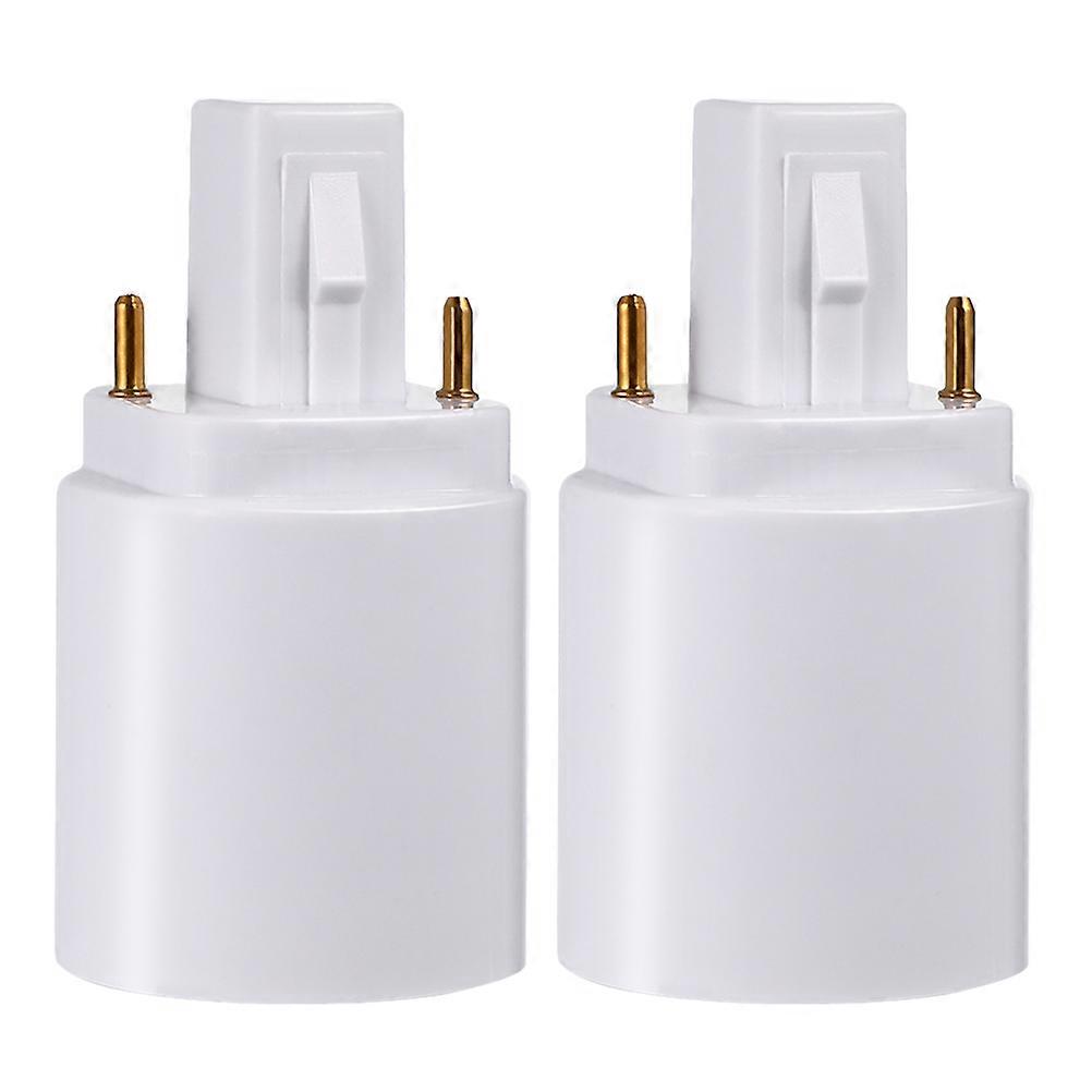 Bulb Socket Adapter Light Socket Converter to E27 For Home Lamp Holder White 6.50X3.50X3.50CM Compact Versatile Lighting 2Pcs