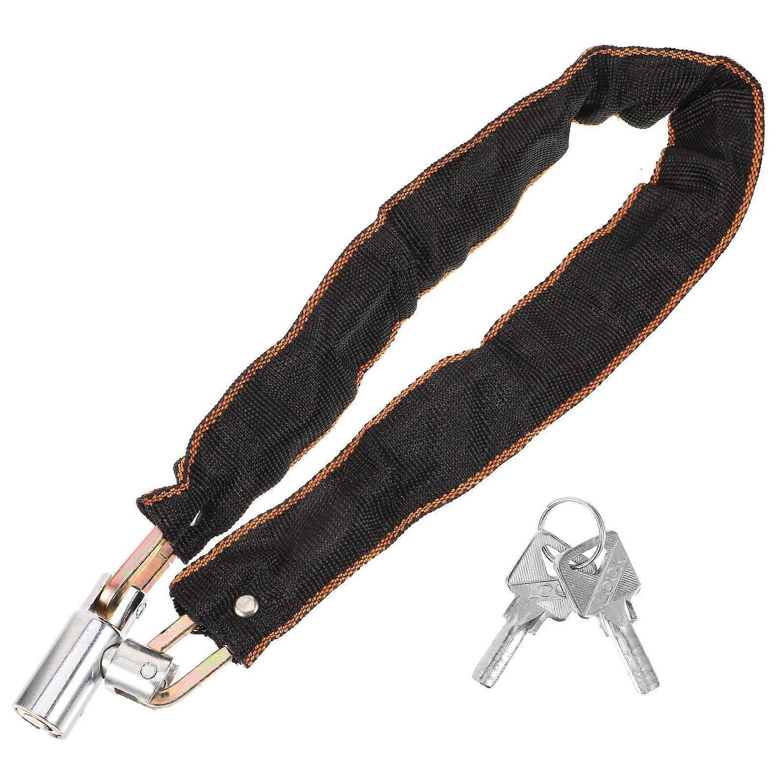 Heavy Duty Bike Lock Chain with Keys, Portable Design for Bicycles, Motorbikes, and Bikes, Durable Outdoor Security
