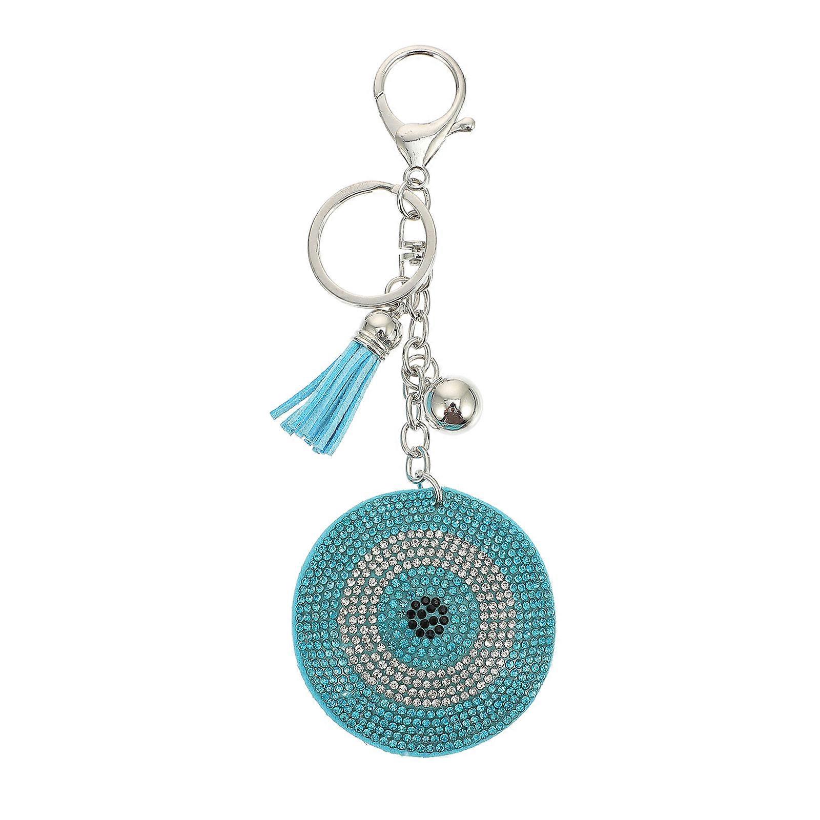 Tassel Keychain with Bling Eye Pendant Elegant Rhinestone Keyring for Bags, Handbags & Car Keys Chic & Versatile Accessory for Stylish Decoration