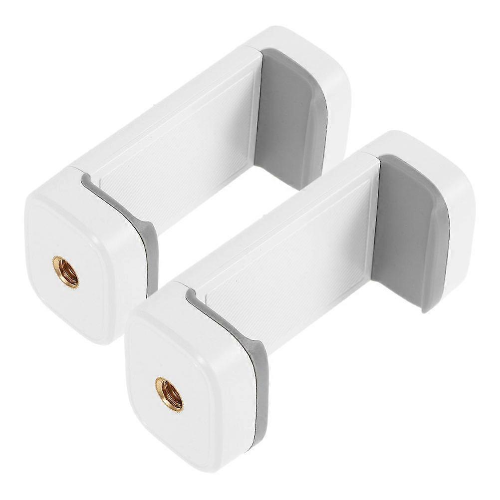 Smartphone Tripod Mount Adapter 2PCS Durable Multi Functional Phone Clip Secure Grip for Horizontal Vertical Use Compatible Cell Phone Holder for