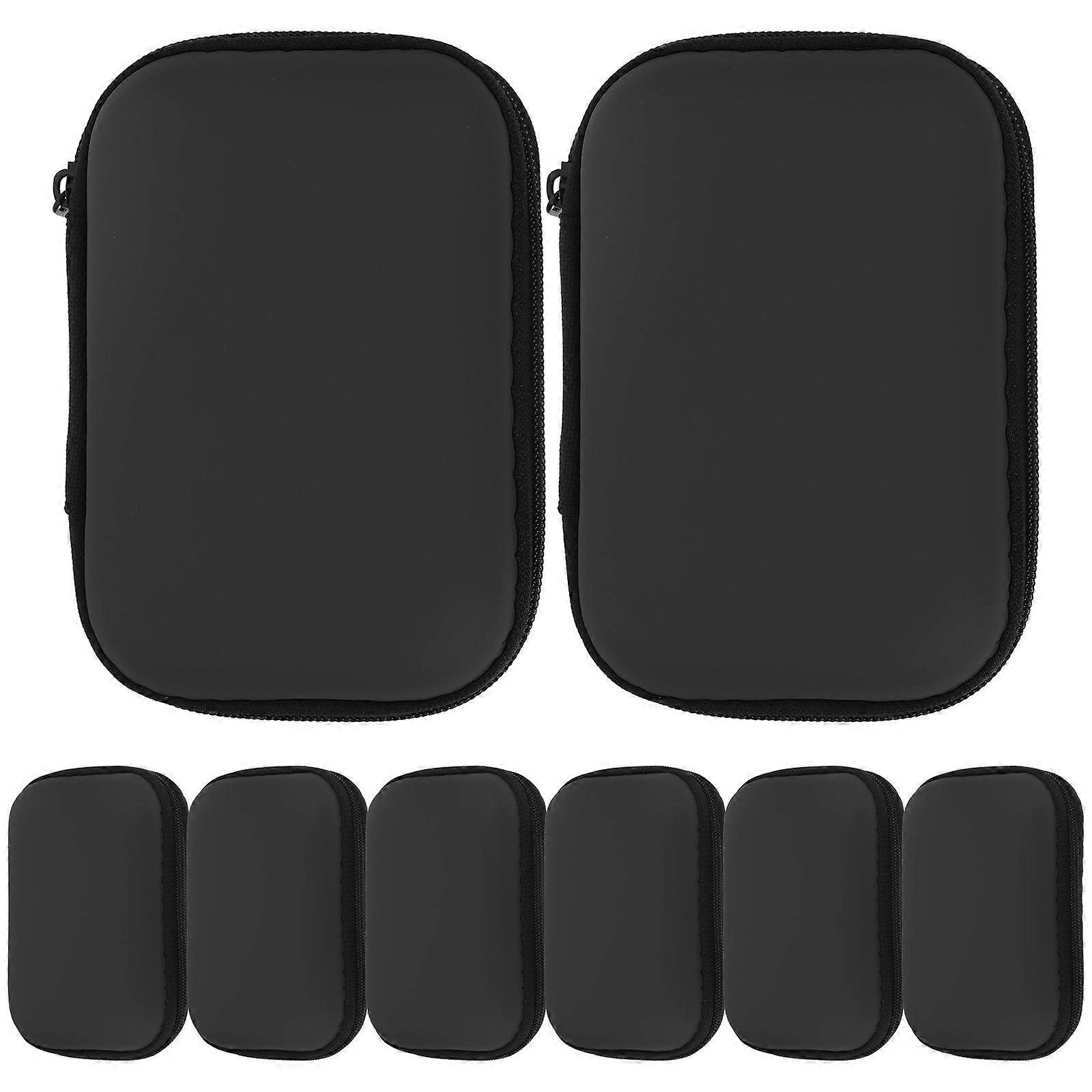 Electronics Bag Travel Portable Cable Organizer Bag Rectangular Shape Simple Design .5X8.5X3CM Portable 8Pcs