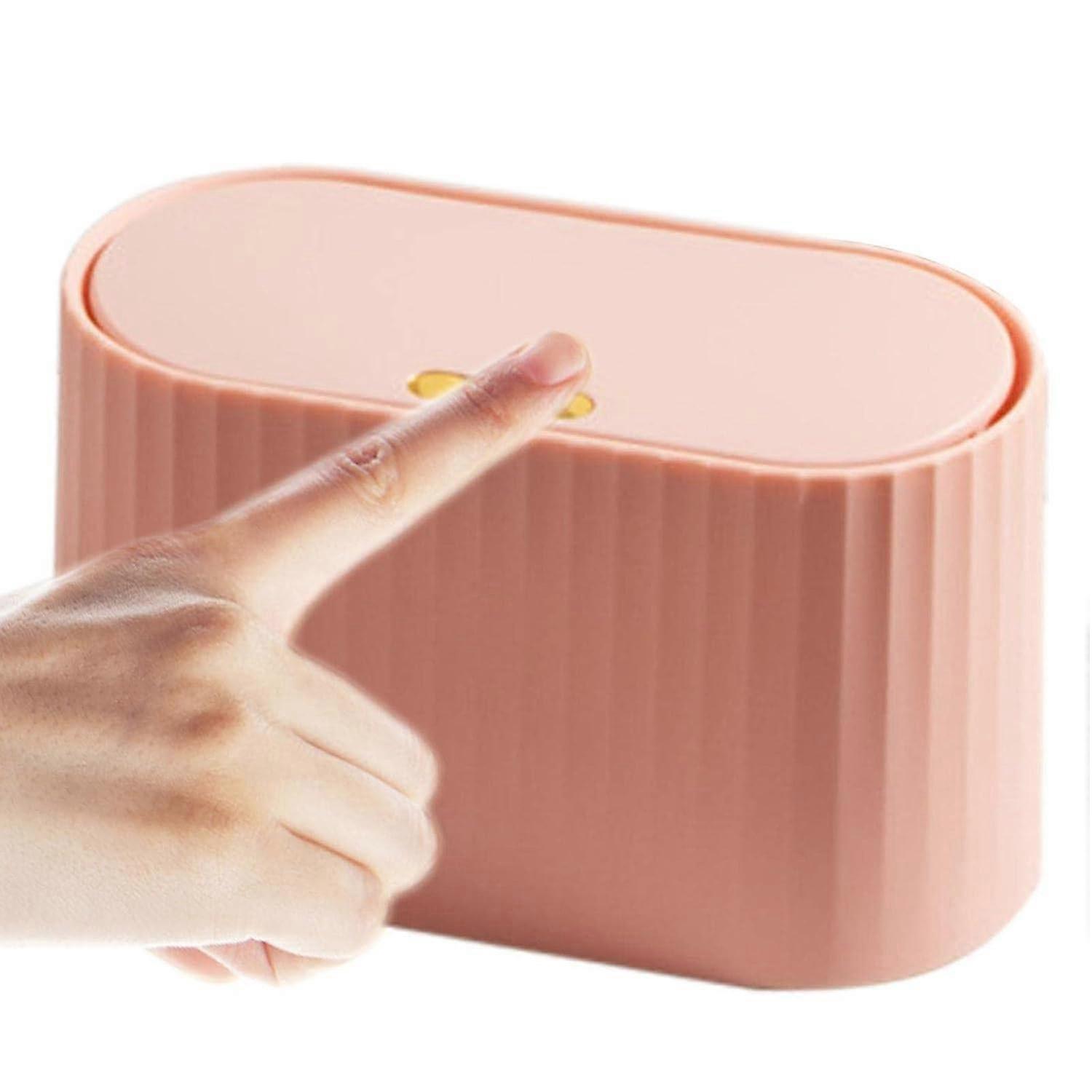 Mini Plastic Trash Can - Table Trash Bin for Bathroom, Cafe, Bedrooms, Offices