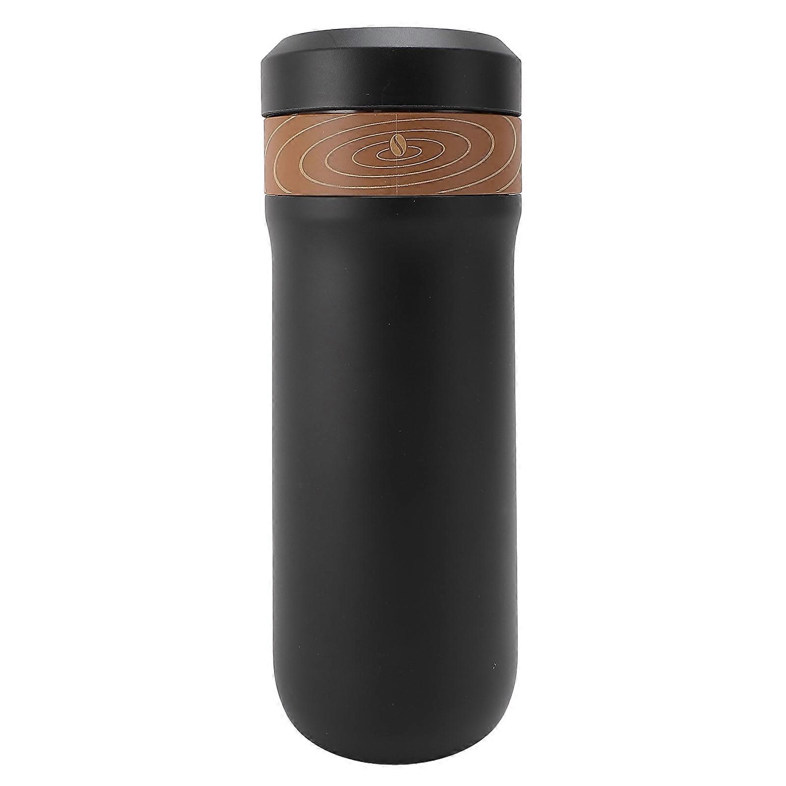 Stainless Steel Insulated Coffee Mug with 4-Layer Filter and Double-Layer Insulation