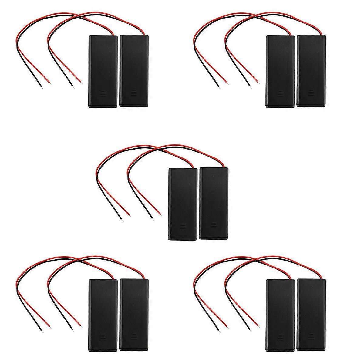 2Pcs 2xAAA 3V Batterien Battery Holder Case Box Schalter m Cover