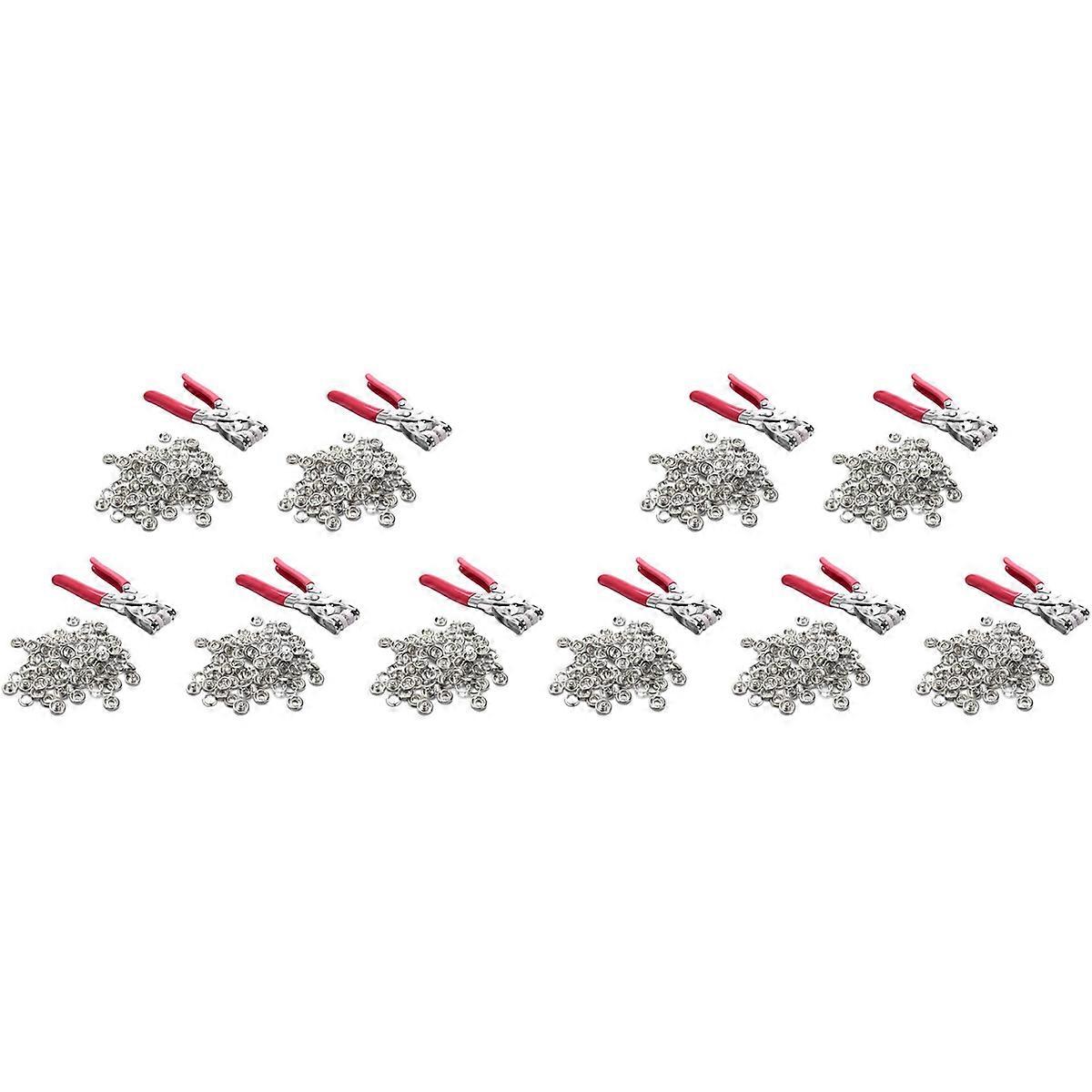 10X Pliers with 200 Sets Snap White Copper Snap Buttons Claw Buckle Installation Tool Rivet Children
