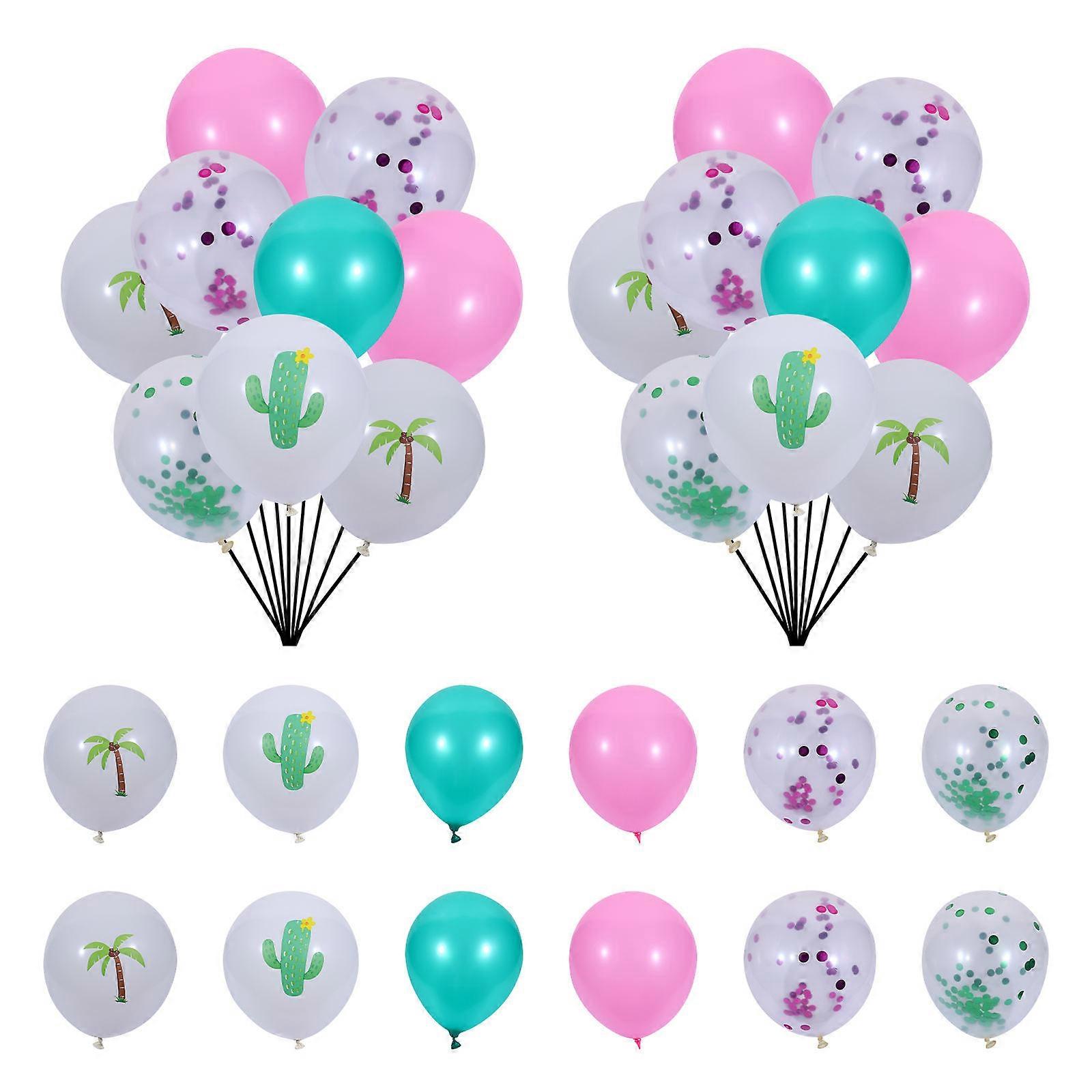 Hawaiian Party Balloons Latex Balloon Assorted Color Summer Festive Atmosphere 1 Set 60 Pcs