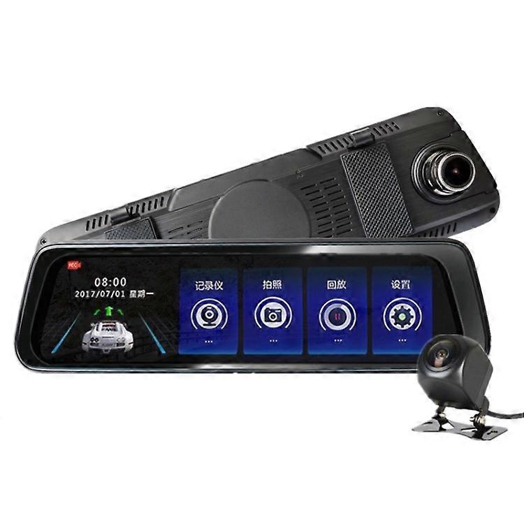 D5A Dual 1080P 10 Inch Full Screen Rearview Mirror Dash Cam Front and Rear Recording Reversing Camer