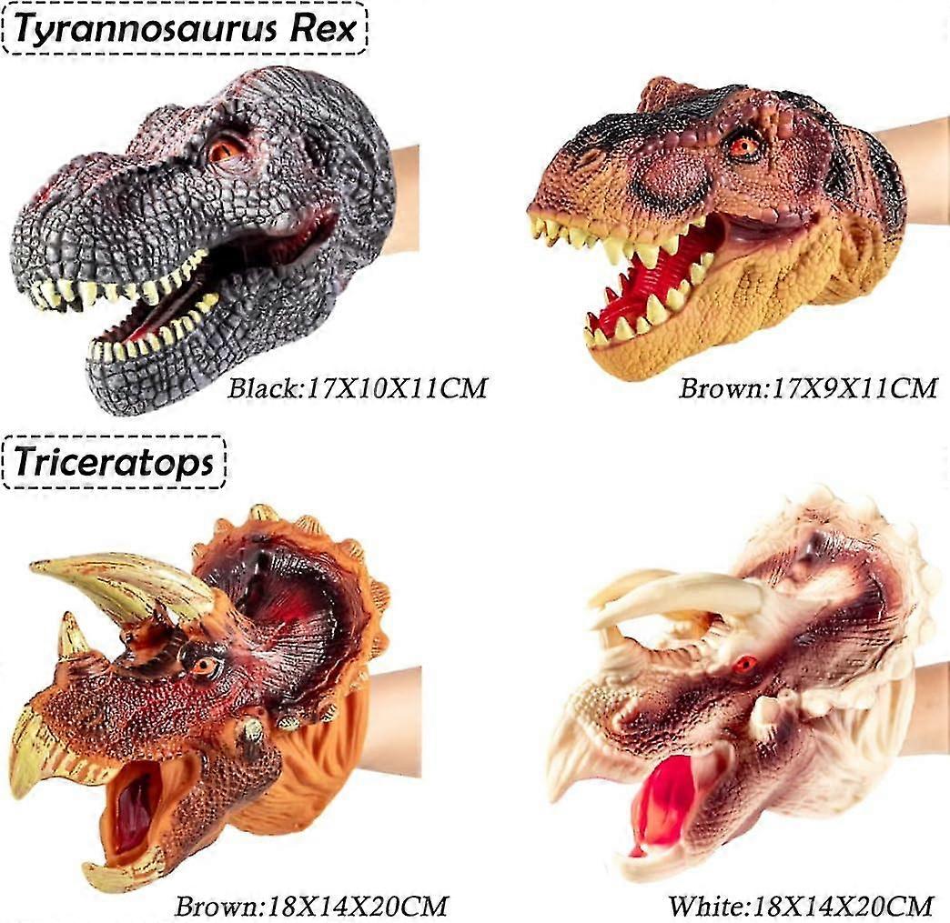Dinosaur Hand Puppet - Dilophosaurus, Soft Rubber, Realistic Design
