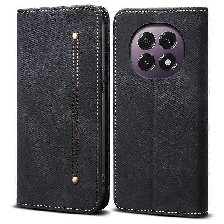 Compatible For Oppo A5 5G / F29 5G Case Jeans Cloth Texture Anti-Scratch Leather Stand Phone Cover