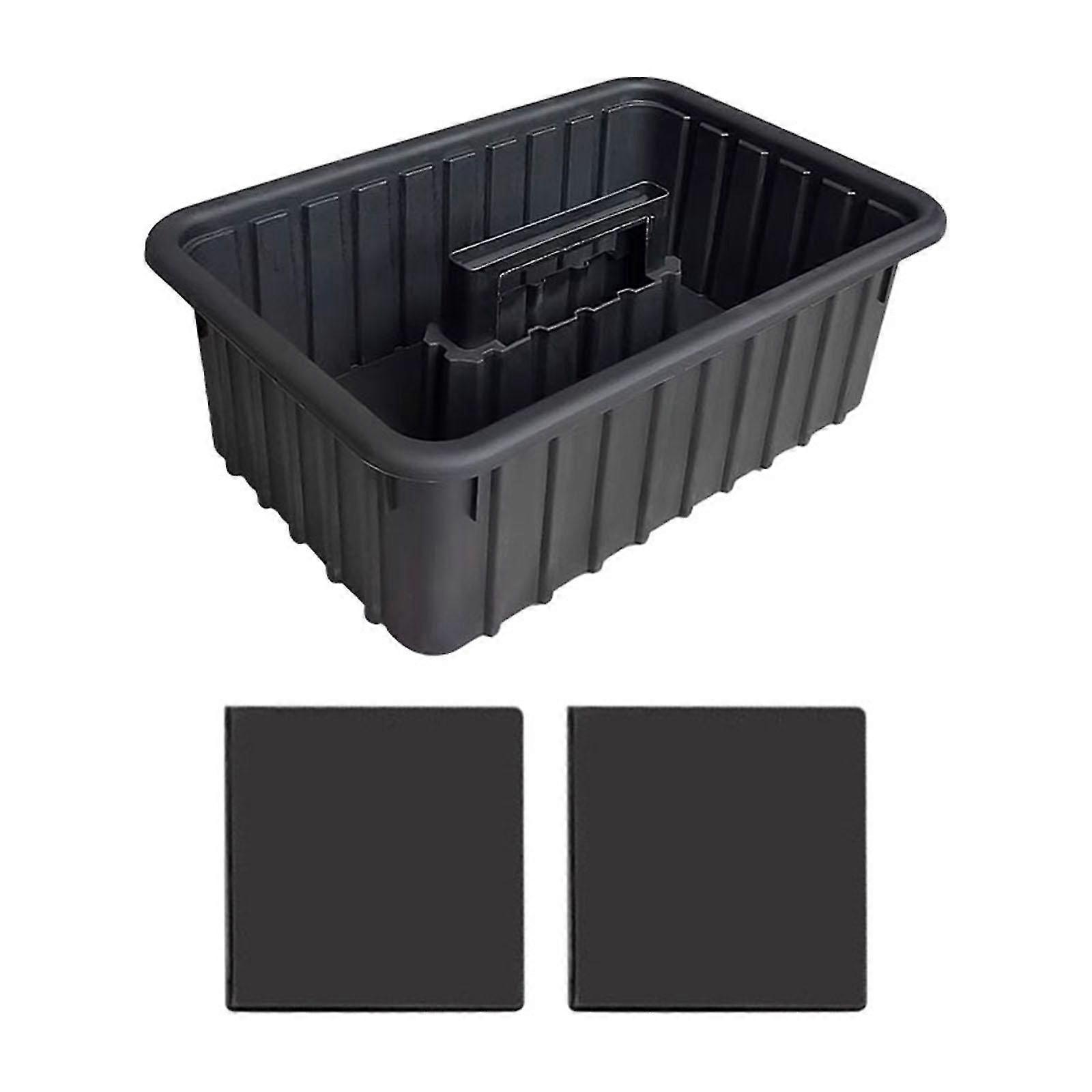 Removable Hardware Storage Box for Garage Organization, Reusable Tool Organizer in Black Suitable for Various Tools