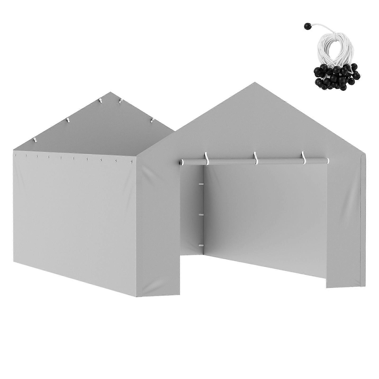 Housse d’auvent de remplacement pour abri d’auto Paroi latérale 12 x 20 pi, Bâche d’abri de tente de garage Imperméable et protégée contre les UV