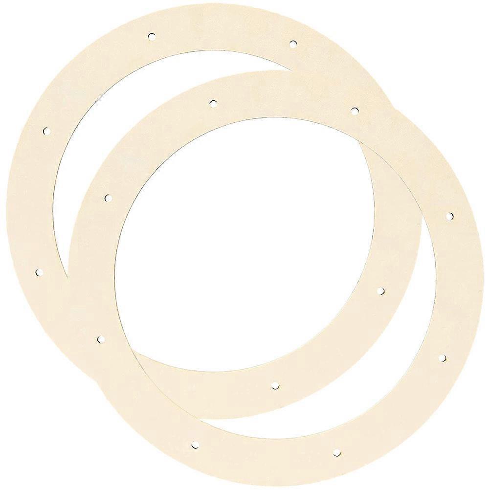 Tree Wreath Form Diy Wreath Decoration Wood 29x29cm For Christmas 2Pcs