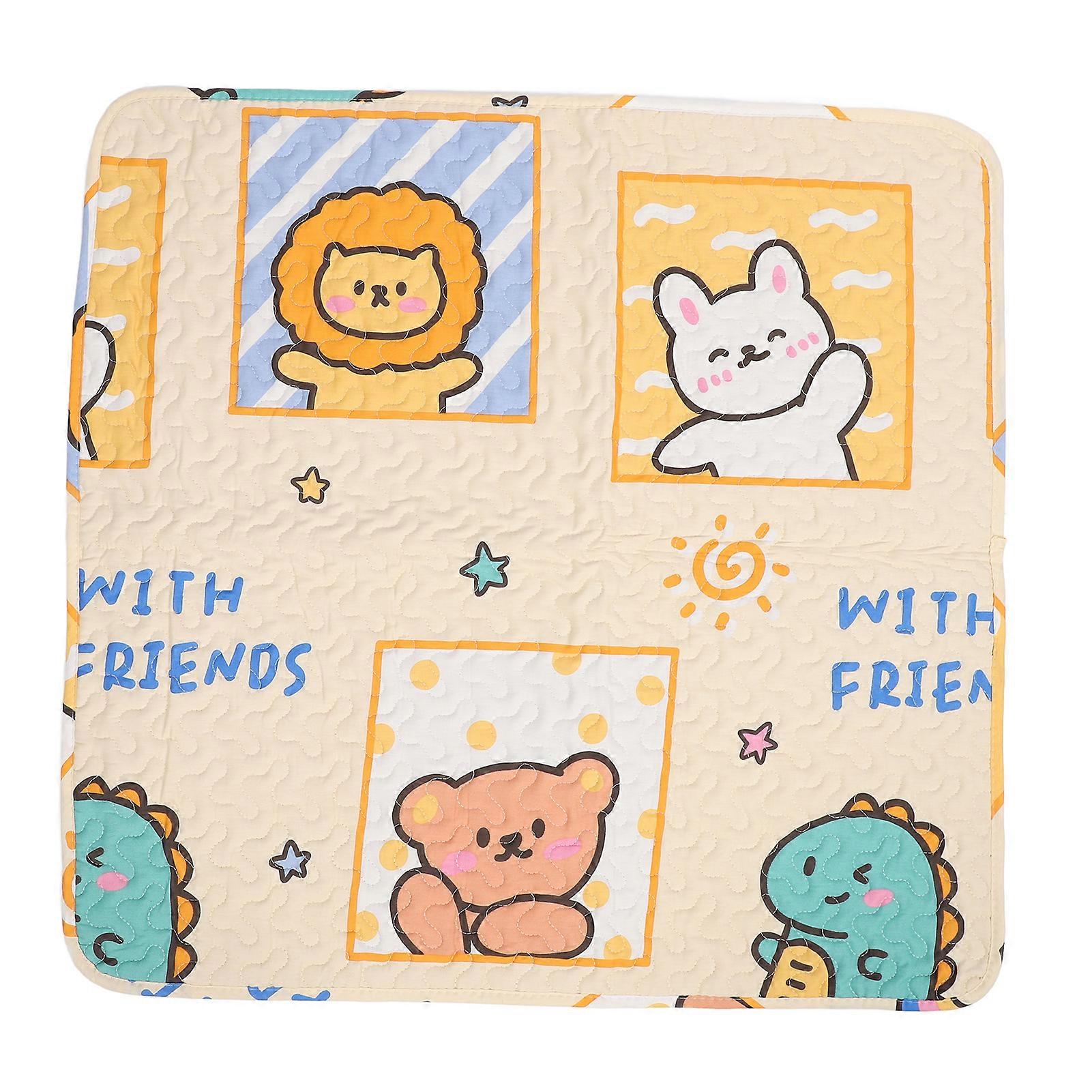 Pet Mat Absorbent Cotton Dog Pee Pad Feeding Mat Foldable Portable Cat Floor Mat Sleeping Pad for All Seasons Type 1 70 X 70cm / 27.6 X 27.6in