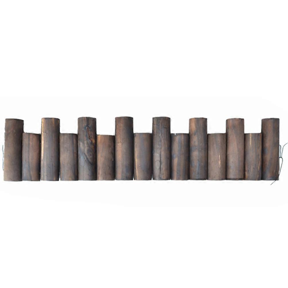 Wooden Fence Patio Style Garden Decorative Log Shape Carbonized Anticorrosive 1Pack