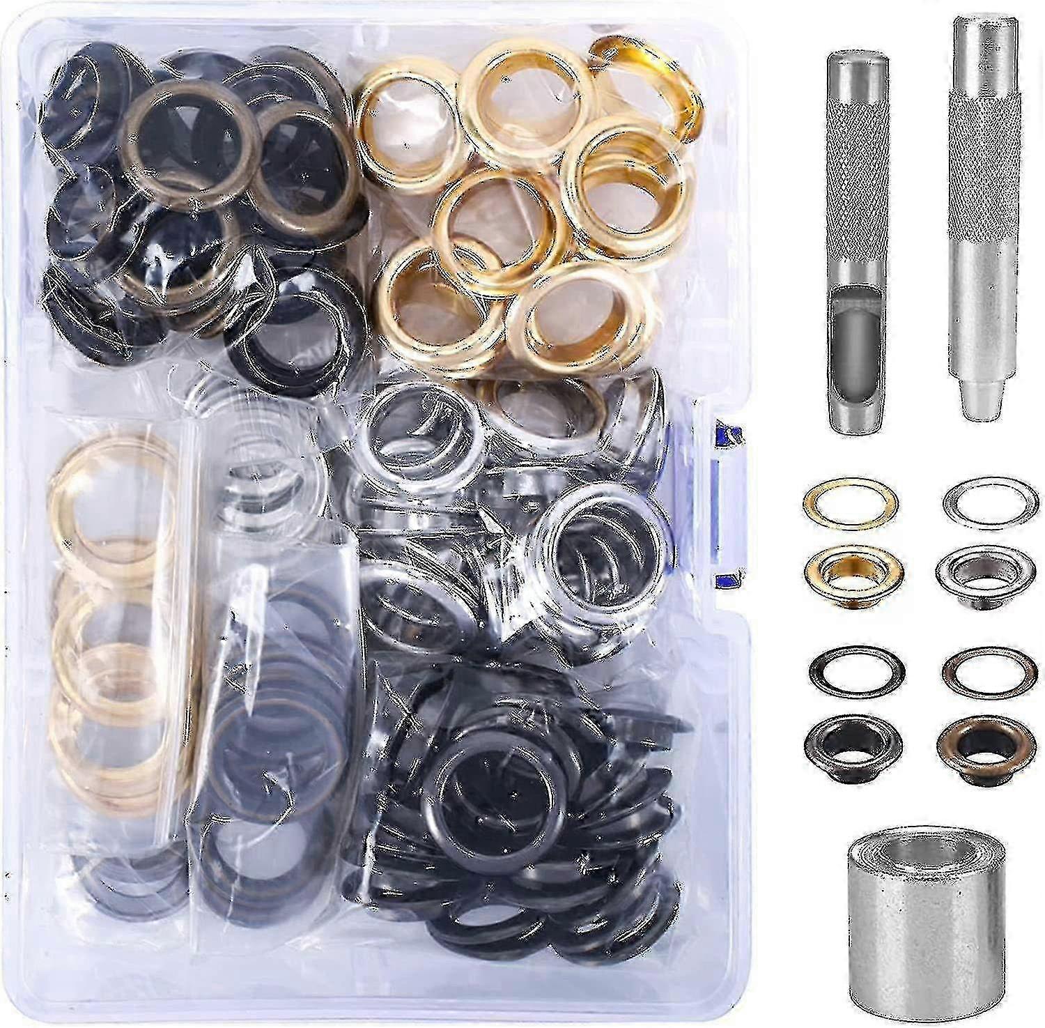 100 Sets 16mm Grommet Kit with Eyelet Tools for Canvas