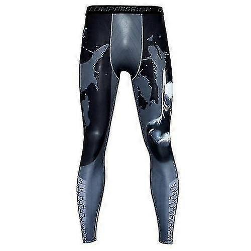 Men's Compression Tight Gym Pants - Dry Fit 3D Print Design