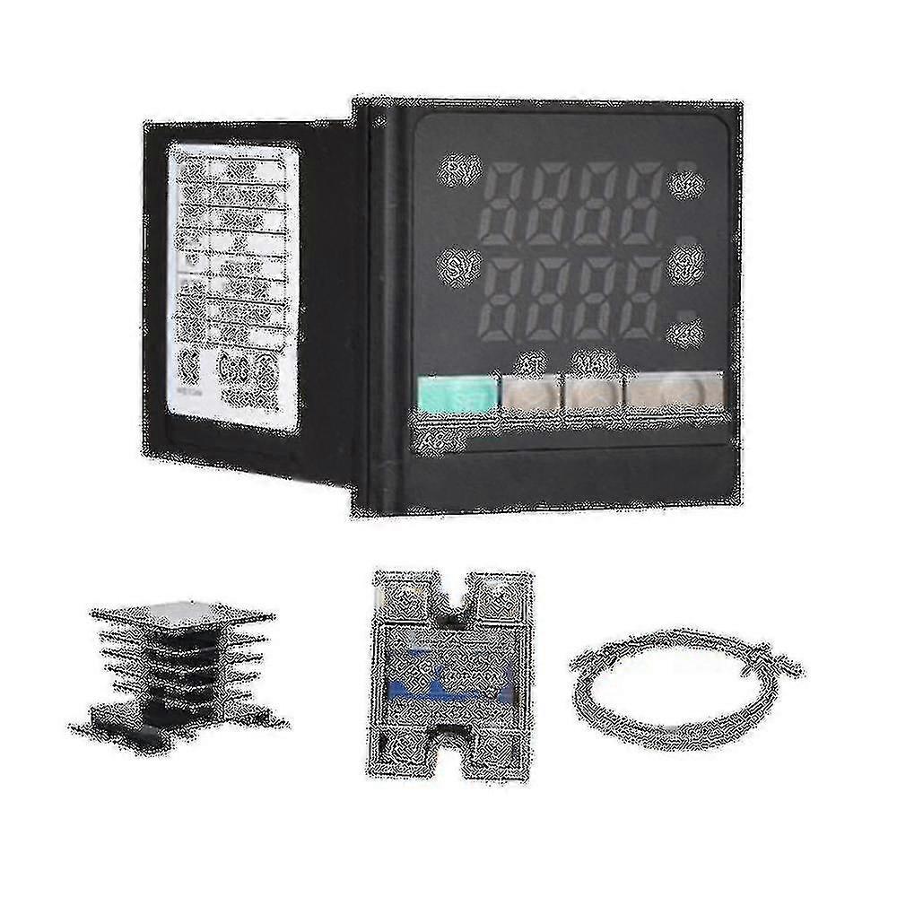 2025 Temperature Controller Kit 100-240 Voltage With 40da Solid State Relay, K Type Thermocouple Probe