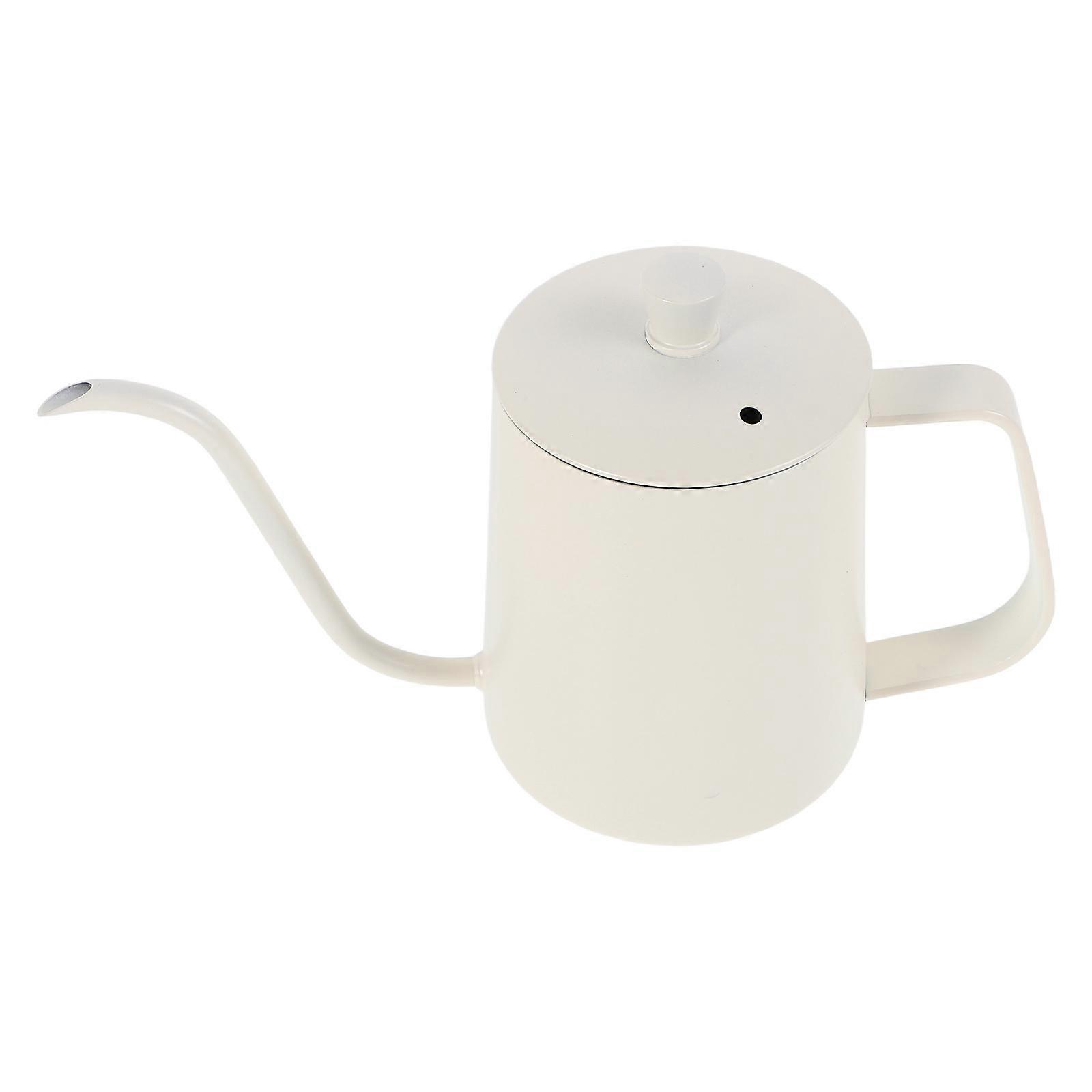 Stove Top Coffee Pot Long Spout Kettle With Lid Reliable Coffee Brewer Pot For Drip Coffee Brewing Adults 1Pcs