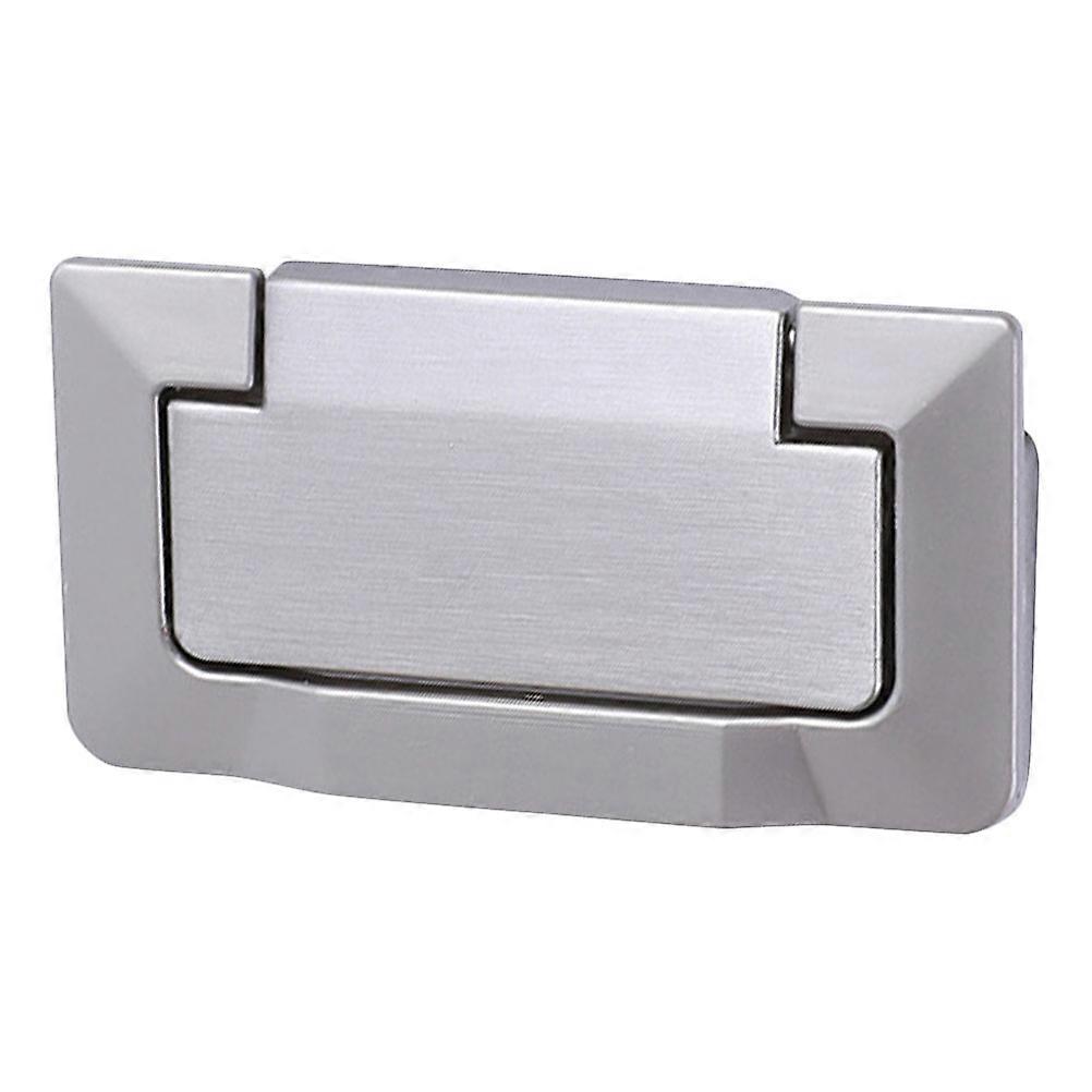 It sounds like you're describing or looking for **recessed drawer handles** or **modern flush mounted cabinet pulls**. These types of handles are