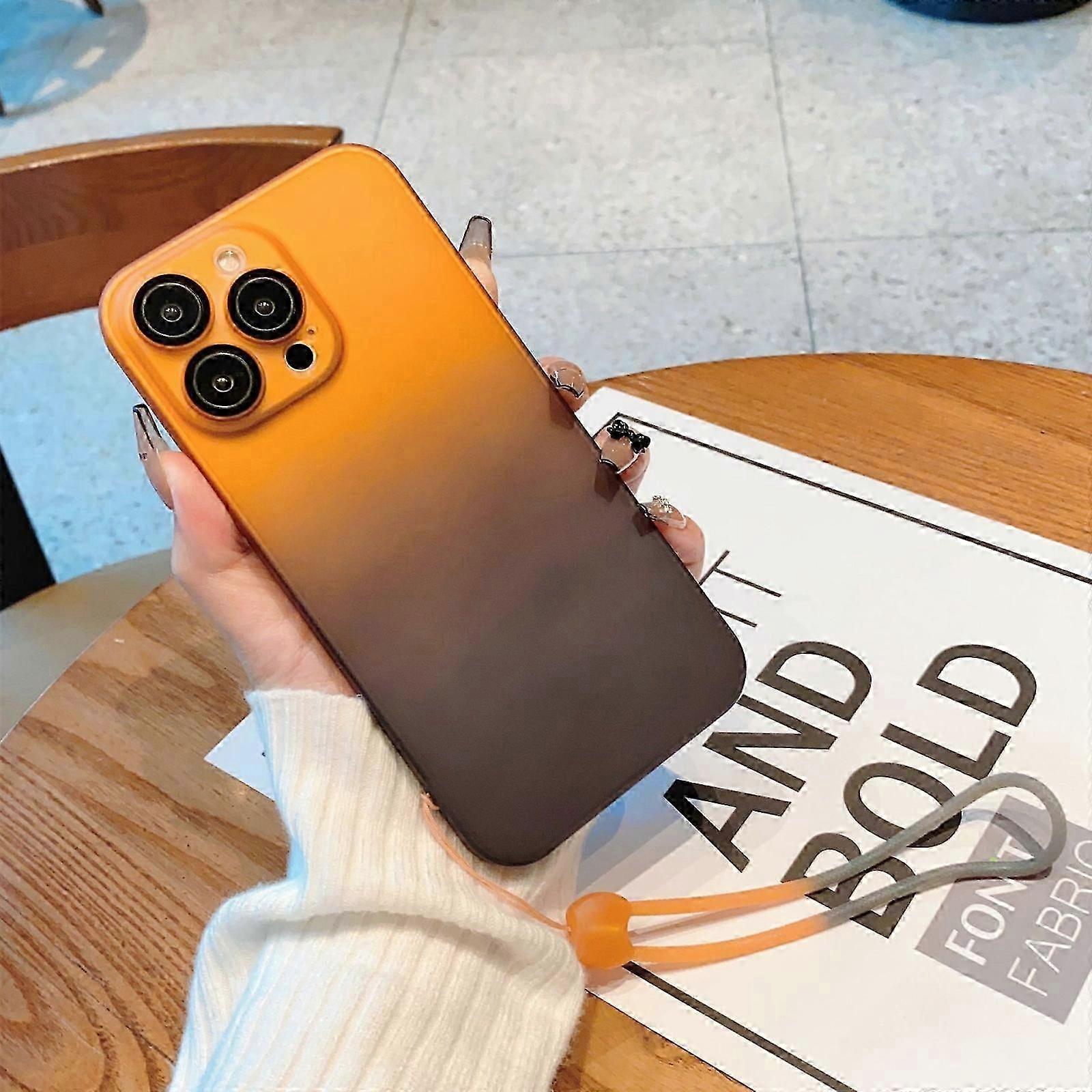 for iPhone 15 Pro Max/ 15 Ultra Case, Gradient Color Design TPU Silicone Shockproof Non-Slip with Camera Lens Protector Cover