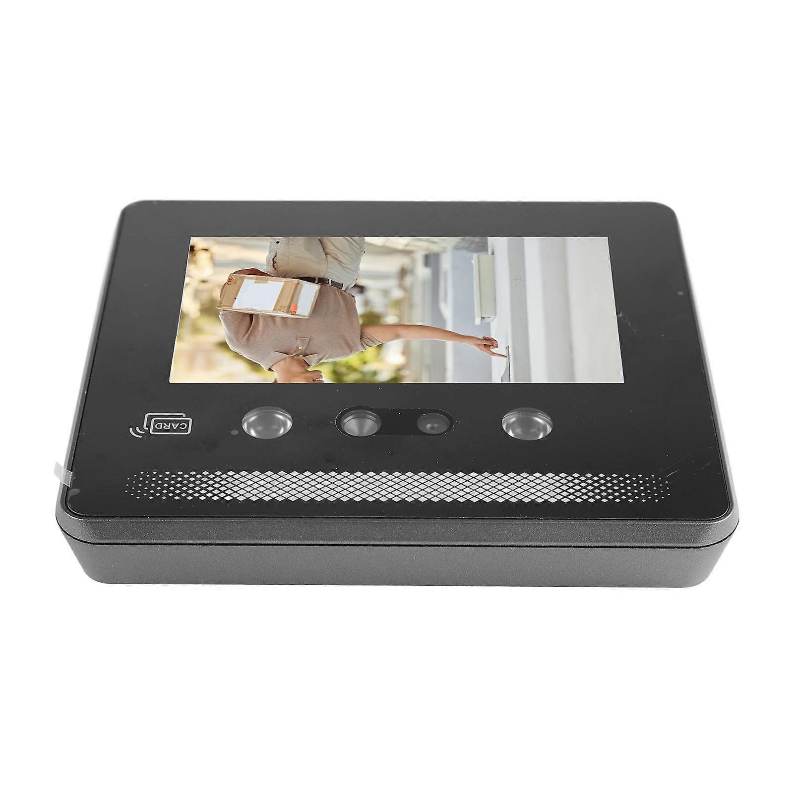 Face Recognition Attendance System 5in HD Large Touch Screen Fingerprint Card Work Attendance Machine for Employees