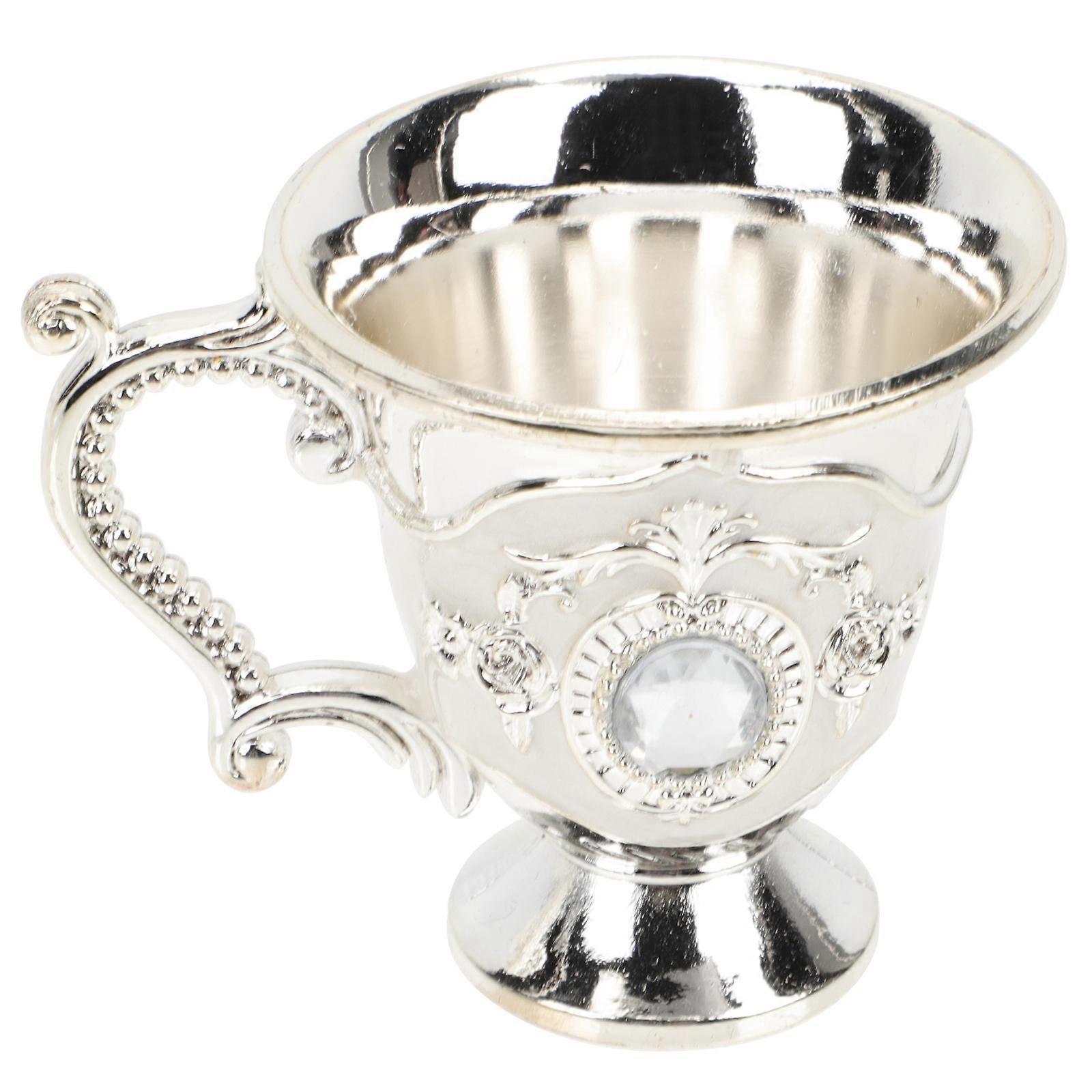 European Style White Metal Liquor Cup for Home Use – Ideal for Tea, Sake, Spirits, Weddings, Parties, and Gatherings
