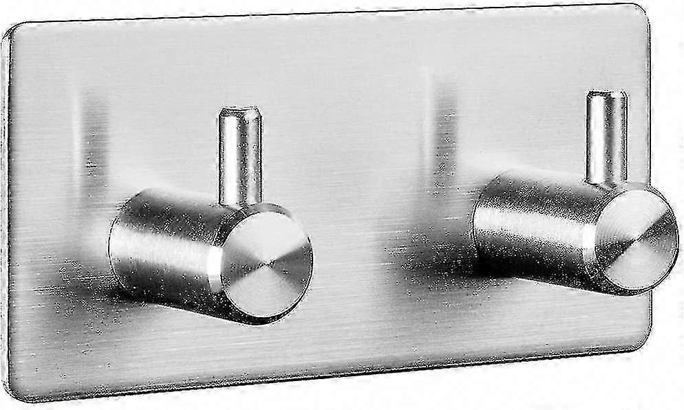 Wall-Mounted Double Hook for Kitchen & Bathroom - No Holes Needed