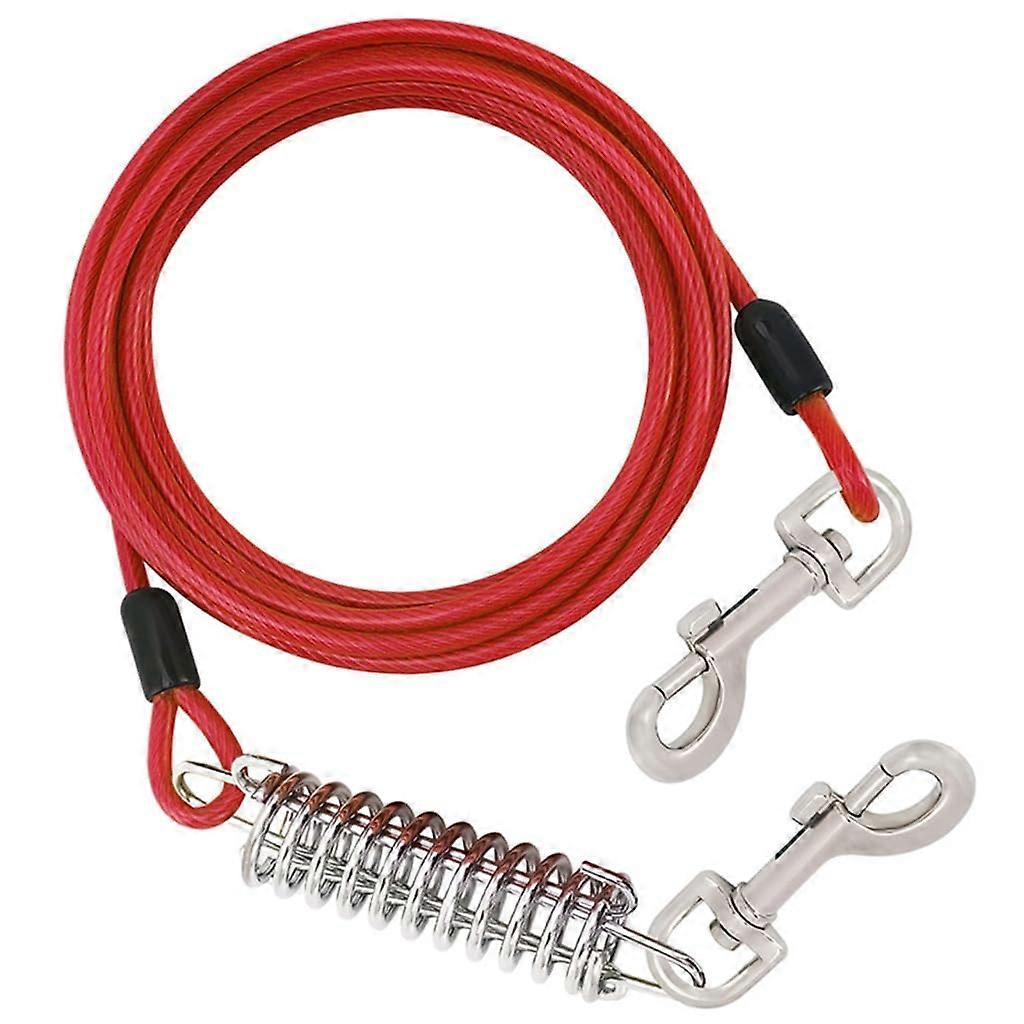 Dog leash for large dogs, durable, retractable, with shockabsorbing spring, 300 cm red/outing, solid color (Getaway Solids)