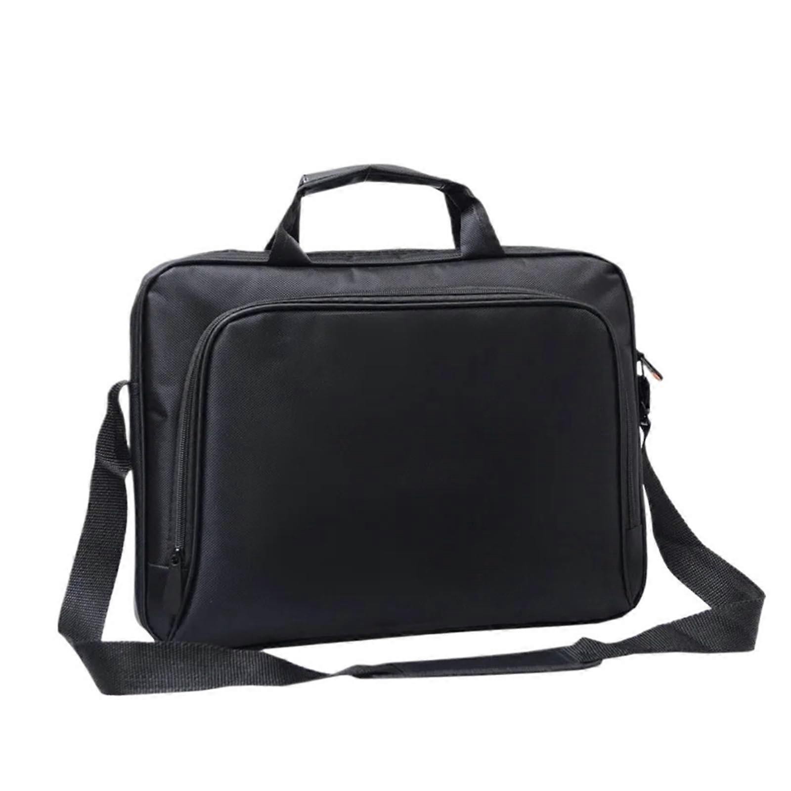 17inch Black Executive Laptop Briefcase for Men – Large Capacity Business Office Shoulder Bag Fits 15.6/17 Inch Notebooks (Handheld Shoulder Carry)