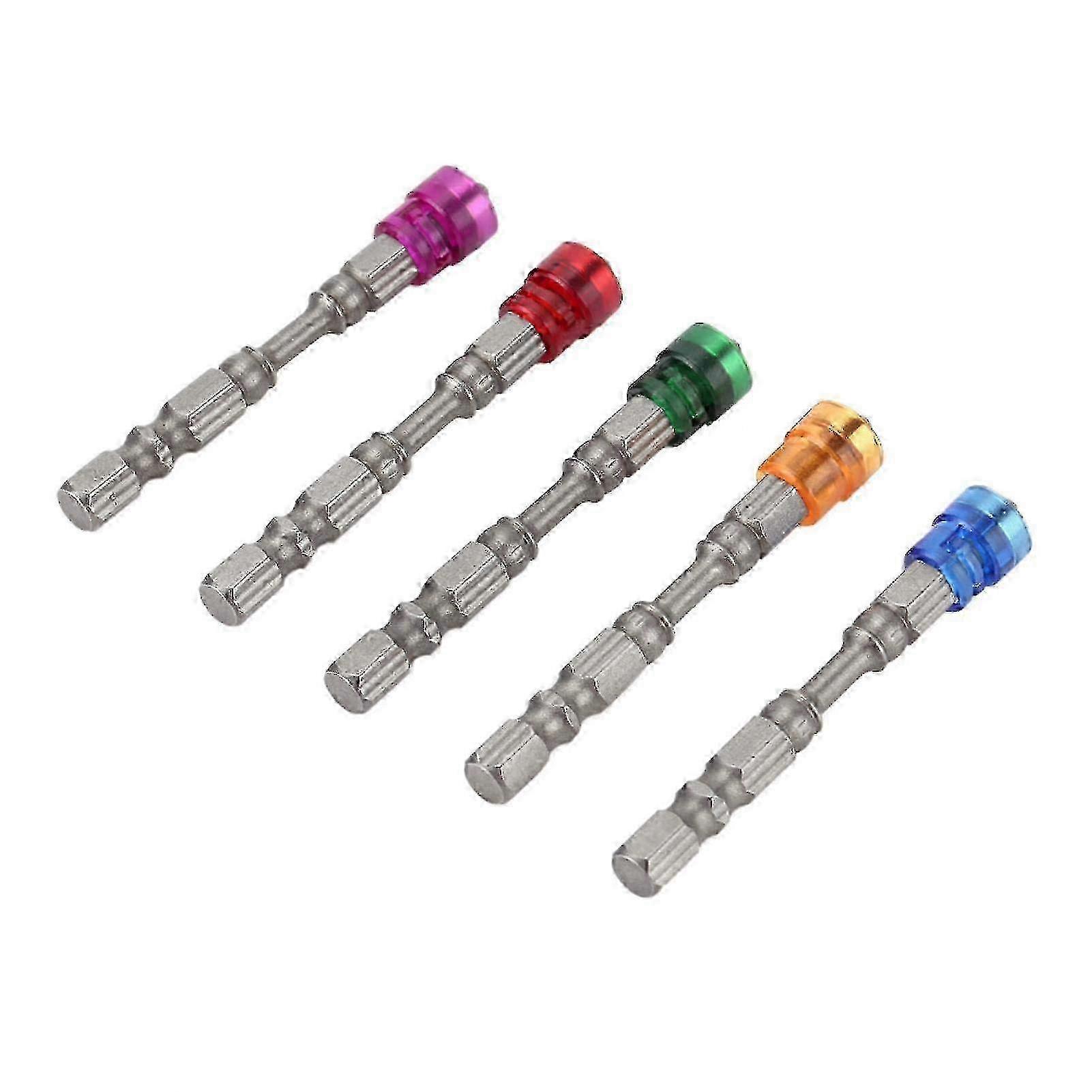 5pcs Magnetic Steel Phillips Head Screwdriver Bits Set - 65mm Ph2 Adapter with Magnet & Depth Gauge for Enhanced Precision
