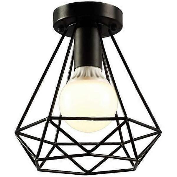 Retro diamond-shaped industrial ceiling lamp