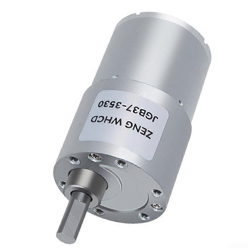 JGB373530 DC Geared Motor, Electric Motor with Gear, 12 V, 45 RPM, Torque, Quiet Running, for Home Automation Robot