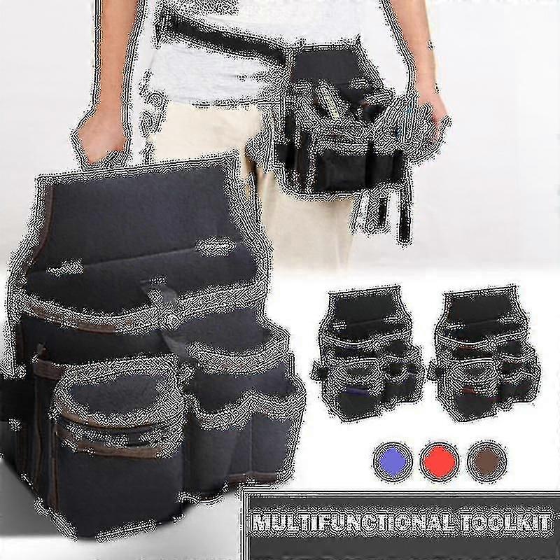 حزام الخصر جيب القضية عالية السعة أداة حقيبة 9 في 1 حقيبة أداة قسط البوليستر النسيج أداة حقيبة كهربائي حقيبة الخصر