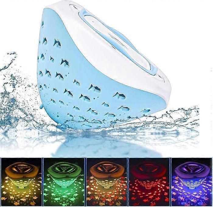 Floating Pool Light For Bathtub, Pond Lighting With Fish Projection, 6 Modes And 4 Colors, For Bathtub