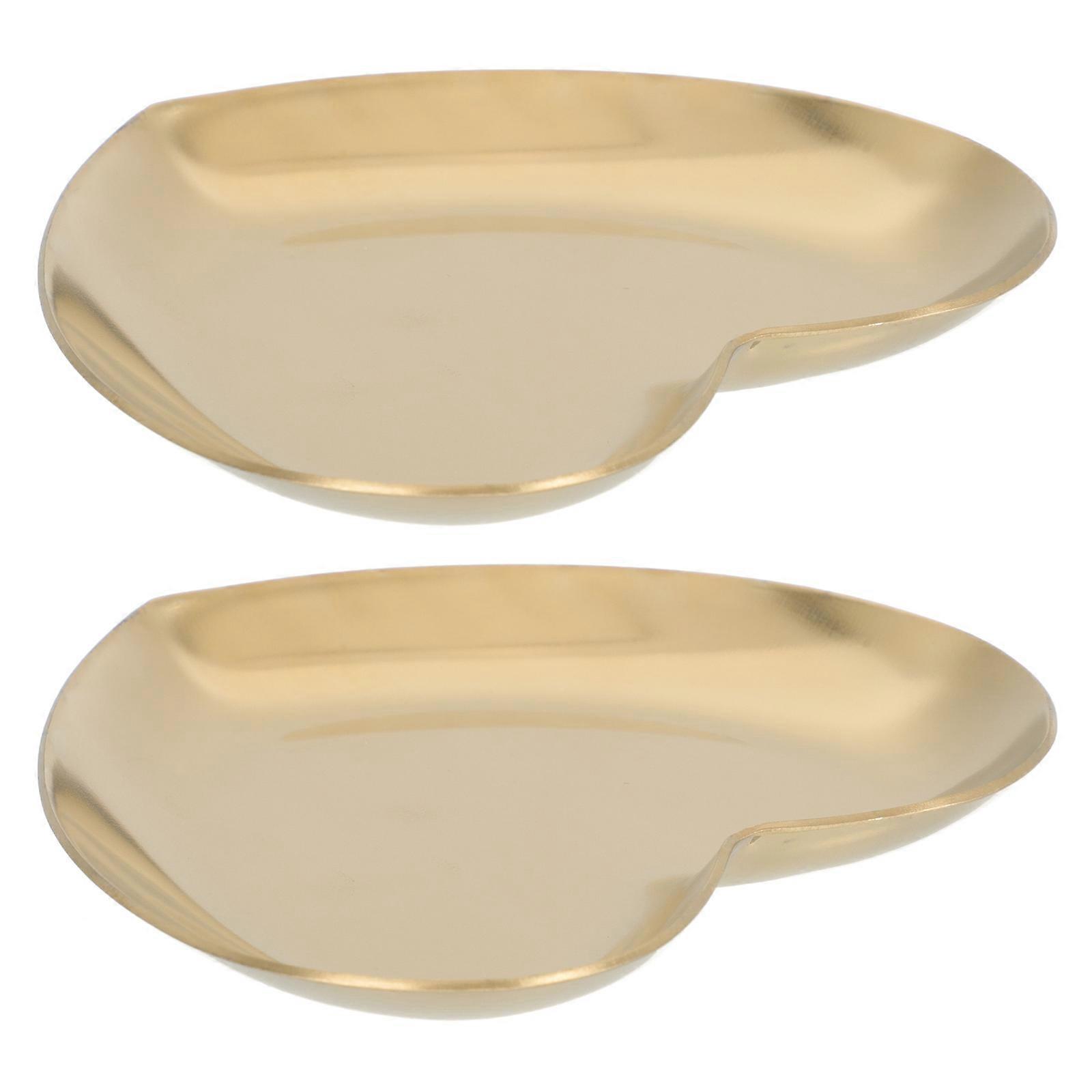 ハート型パンノルディックスタイルのステンレス製トレイ家庭用ゴールデン9.00X8.50X1.00CM収納2個