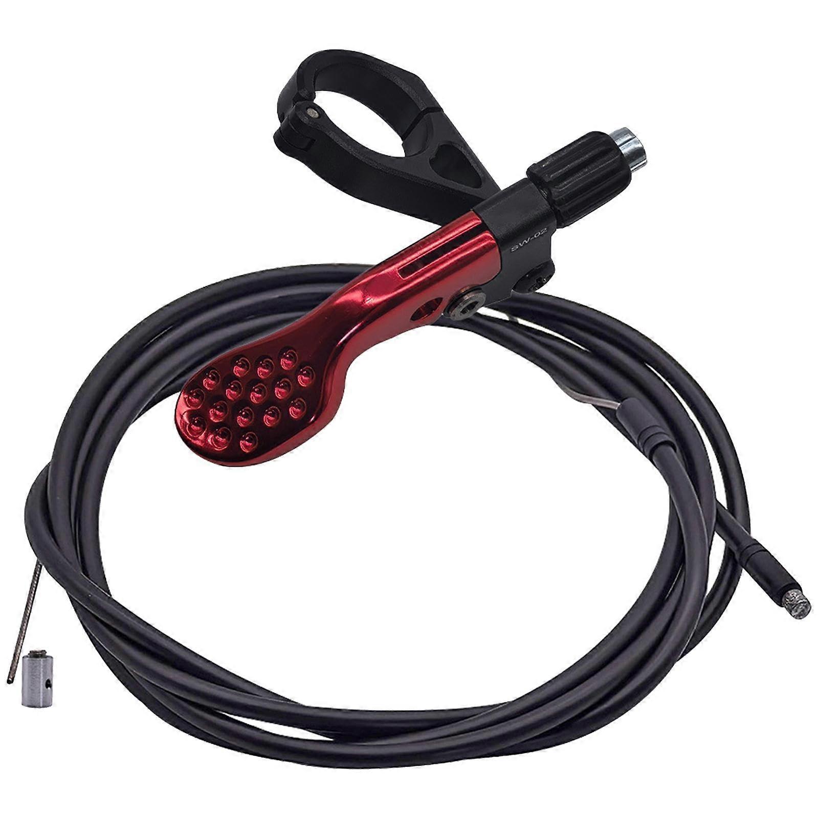 Bicycle Seatpost Dropper Shifter Remote Control Lever For Mountain Bike External Dropper With Internal Guide Beta Red