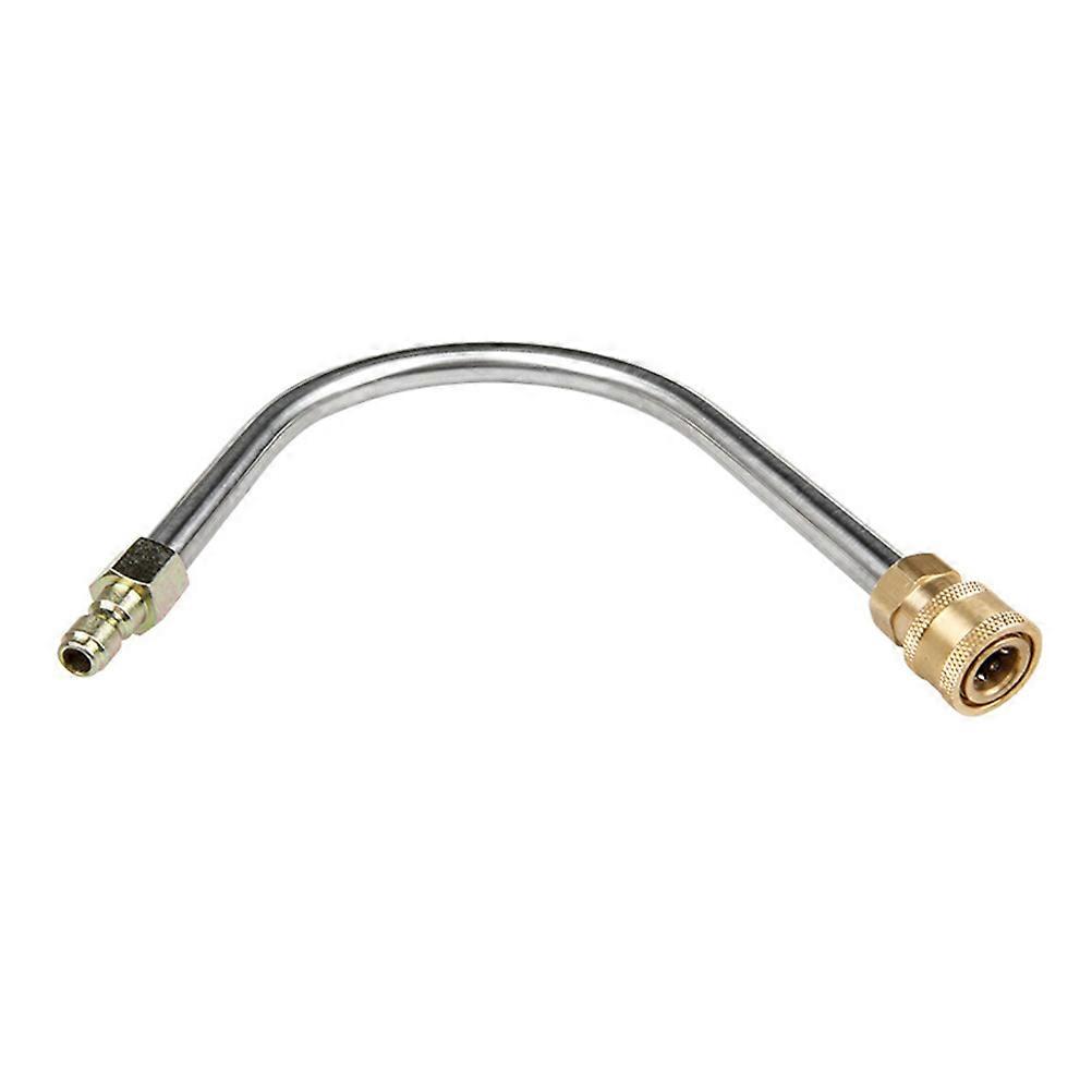 Washer Extension Gutter Cleaner Attachment in Golden with Stainless Steel and Brass Material 1/4 Inch Quick Connector