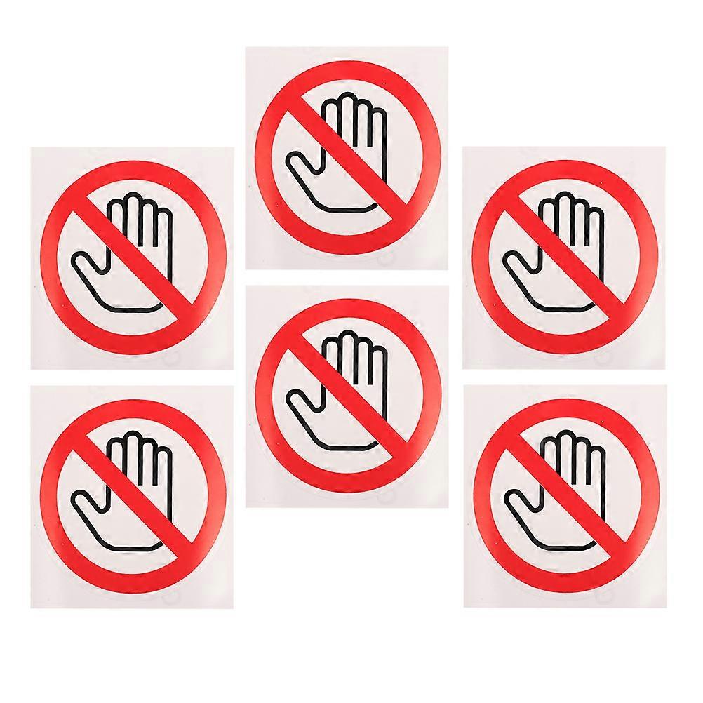 Do Not Touch Warning Labels Security Signs Stickers Self Adhesive 6Pcs